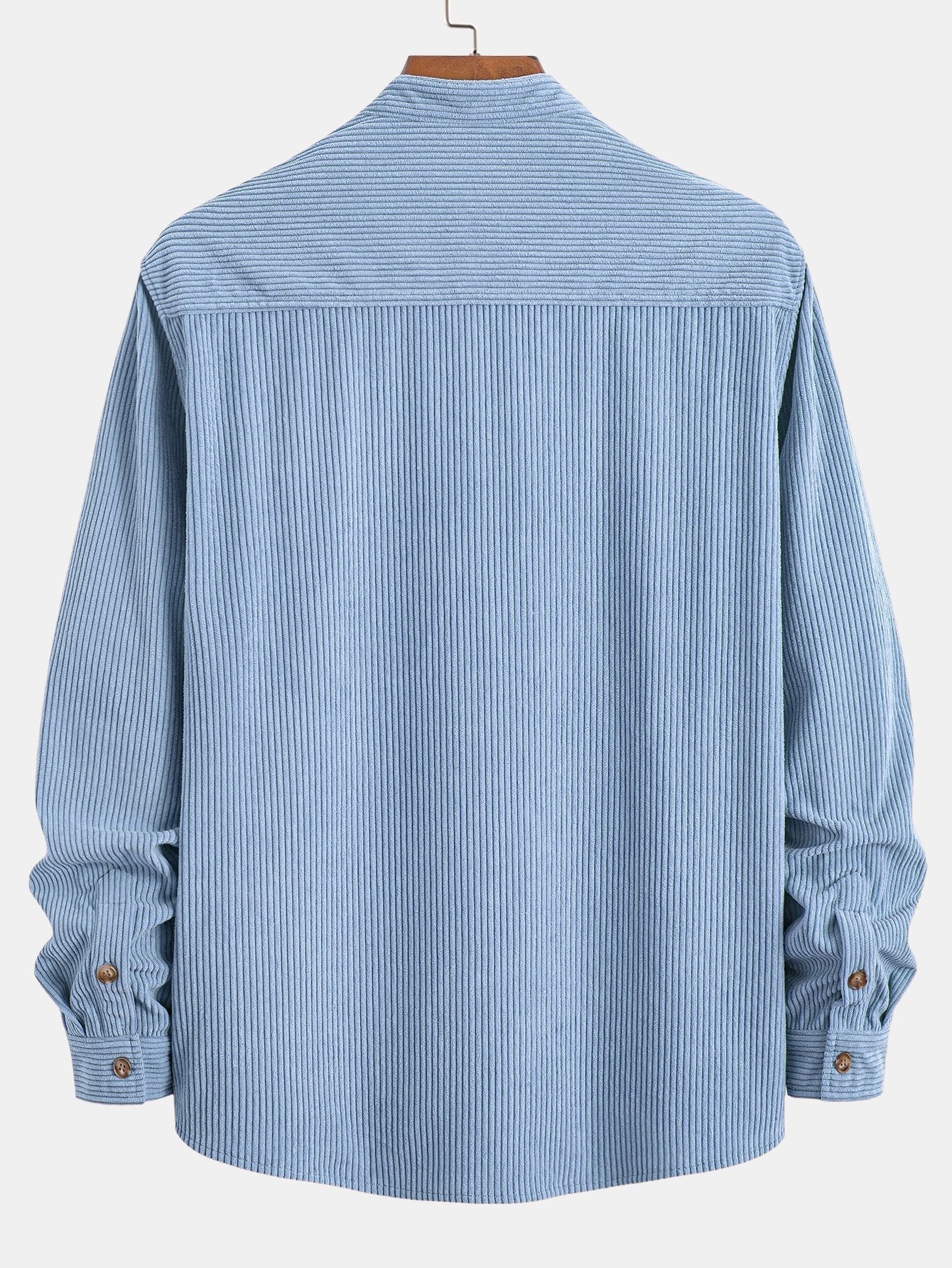 Laurent™ - Chemise en velours côtelé à col montant