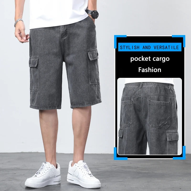 London Edit™ | Denim Cargo Shorts