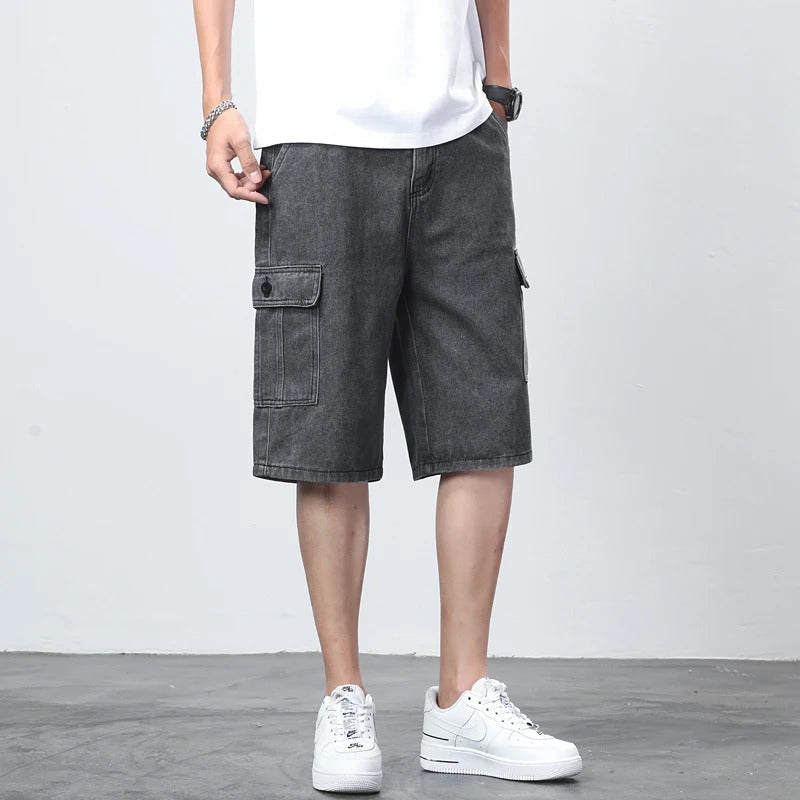 London Edit™ | Denim Cargo Shorts