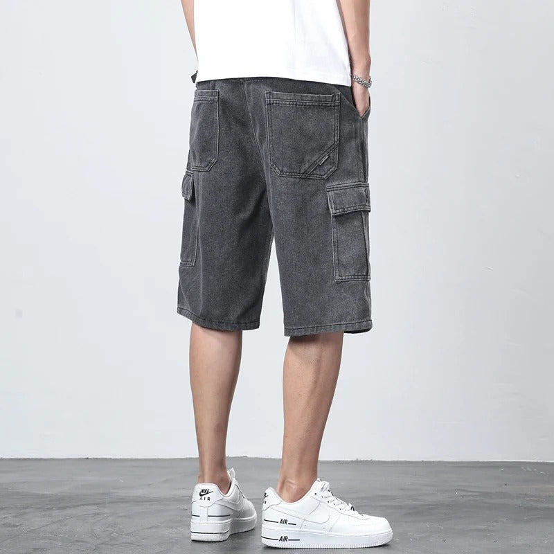 London Edit™ | Denim Cargo Shorts
