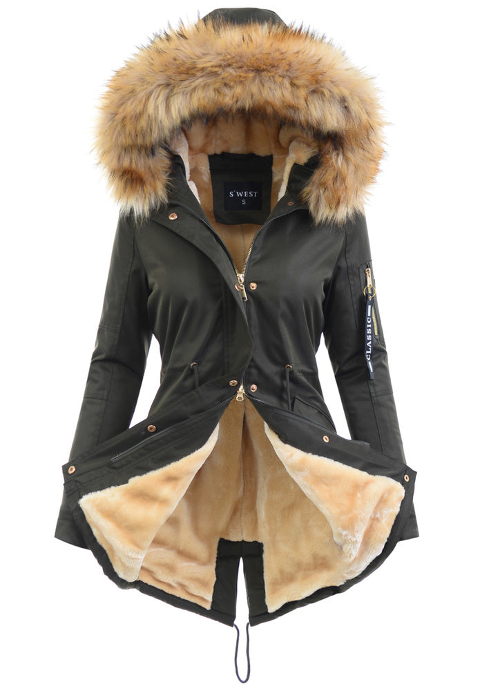 Élodie - Parka d'hiver avec fausse fourrure