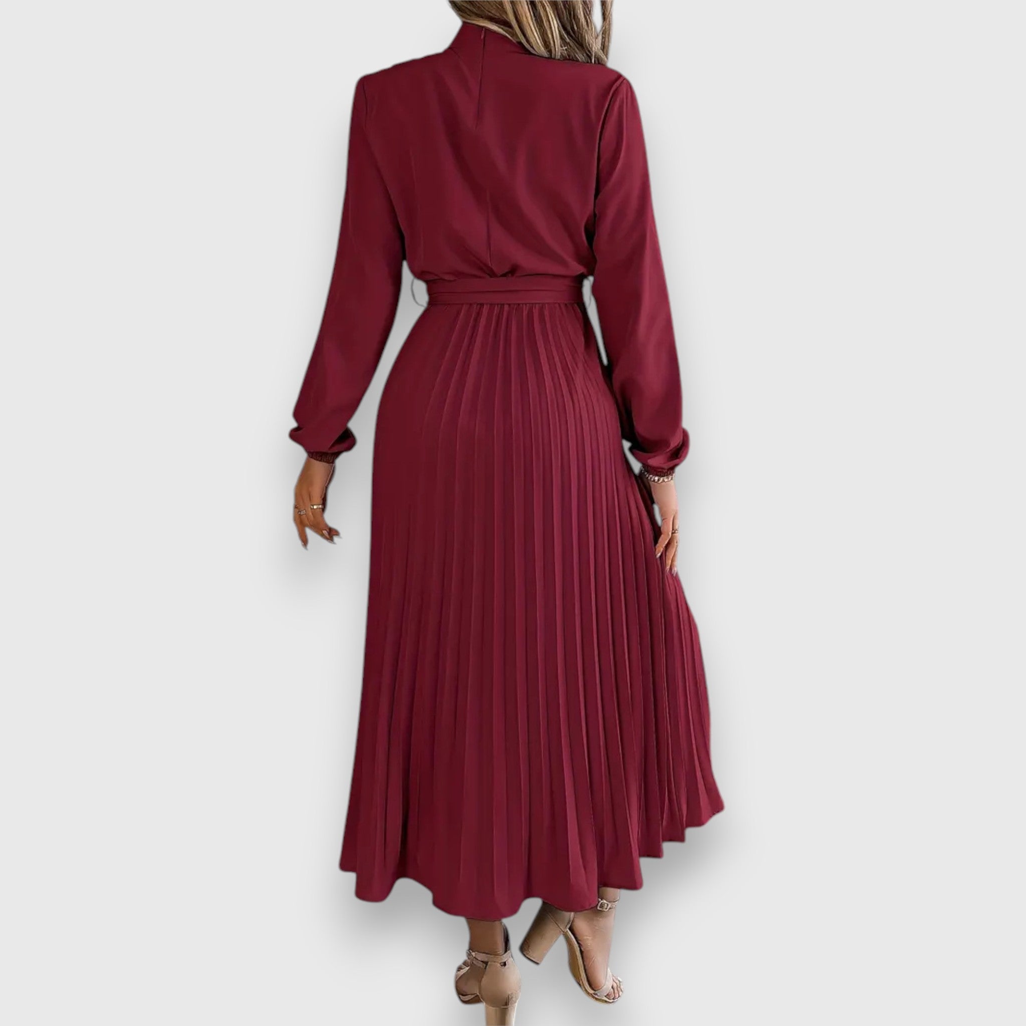 Stacey – Robe midi plissée