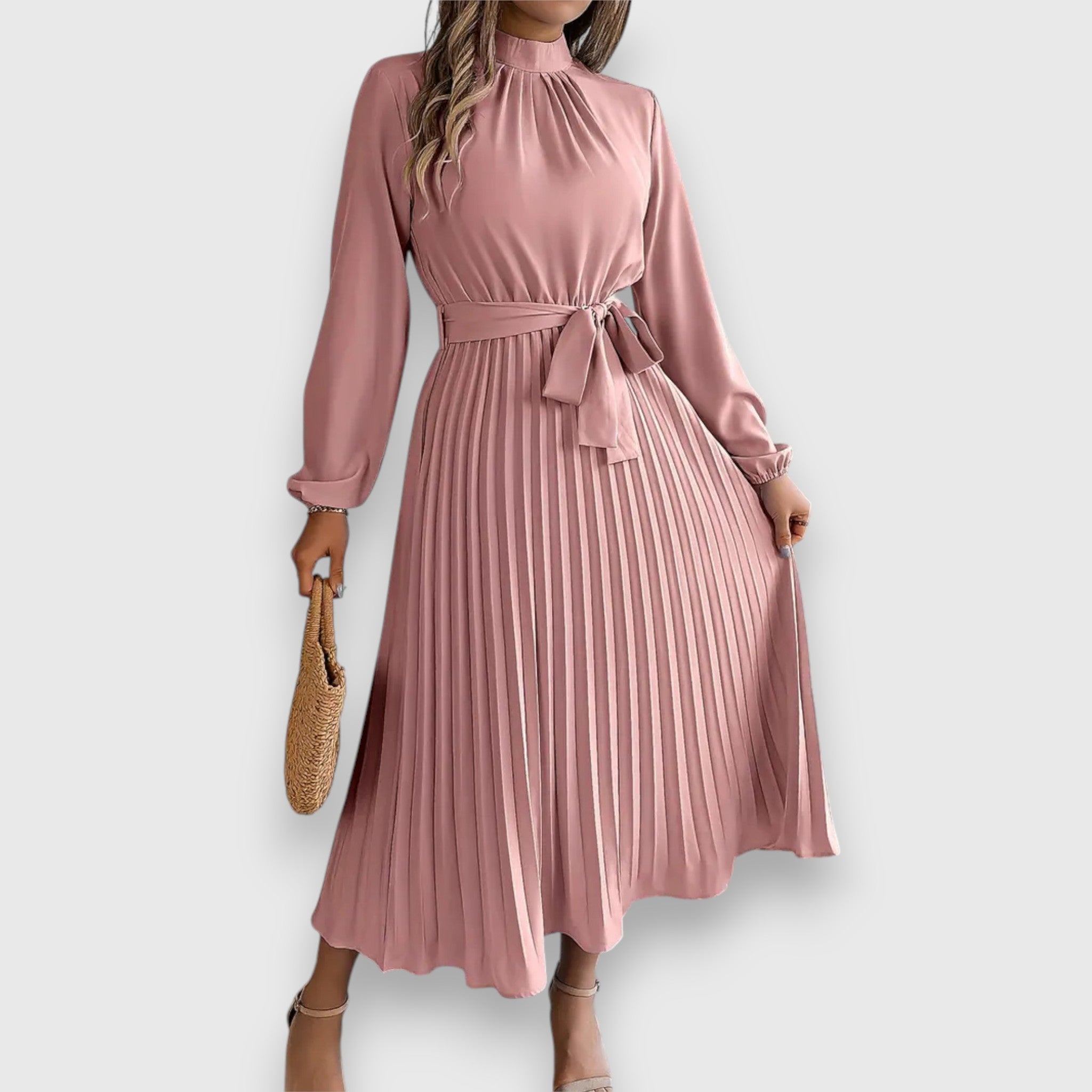 Stacey – Robe midi plissée