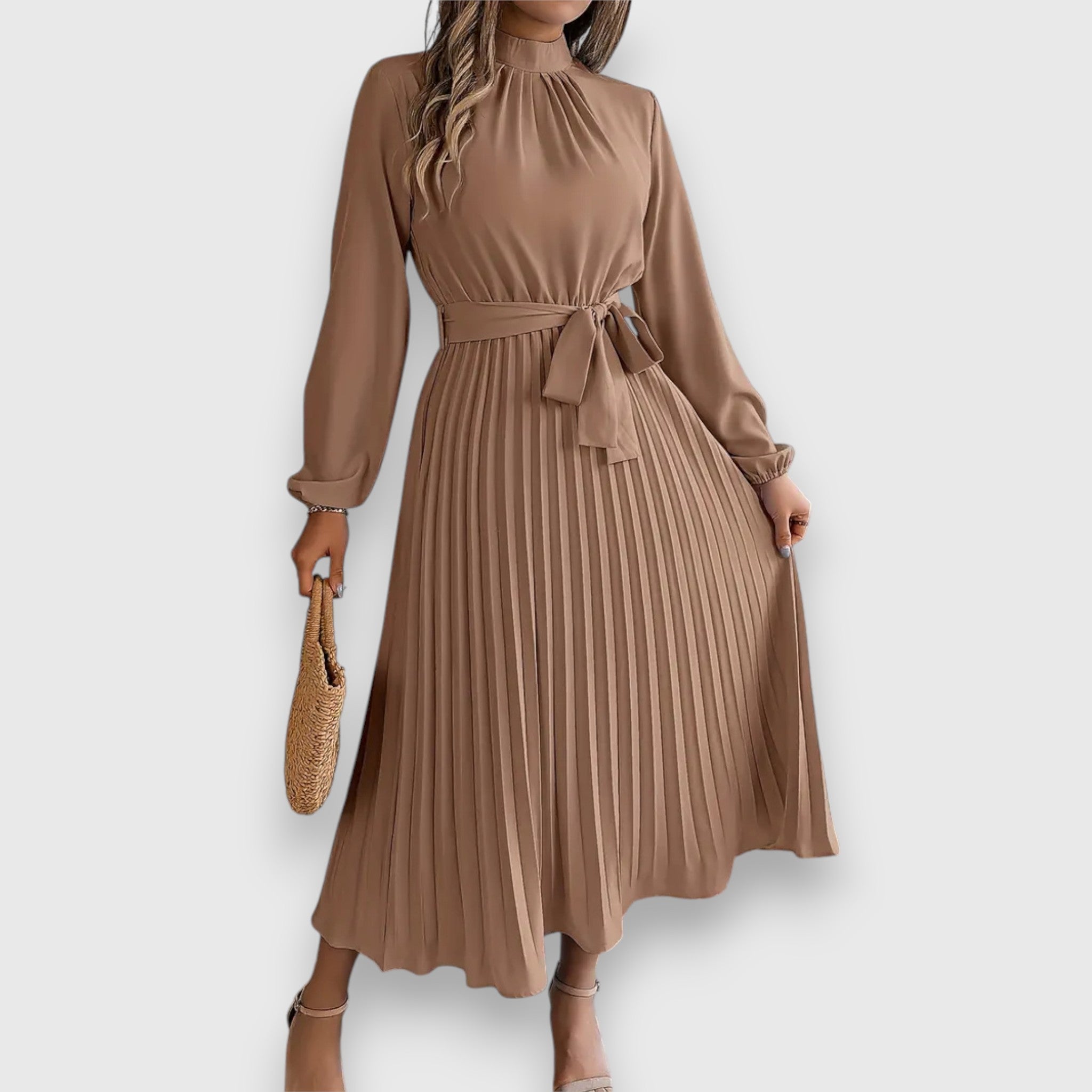 Stacey – Robe midi plissée