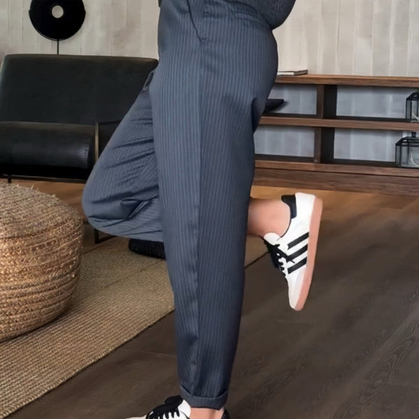 Émilie - Pantalon élégant à rayures