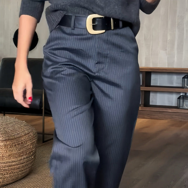 Émilie - Pantalon élégant à rayures
