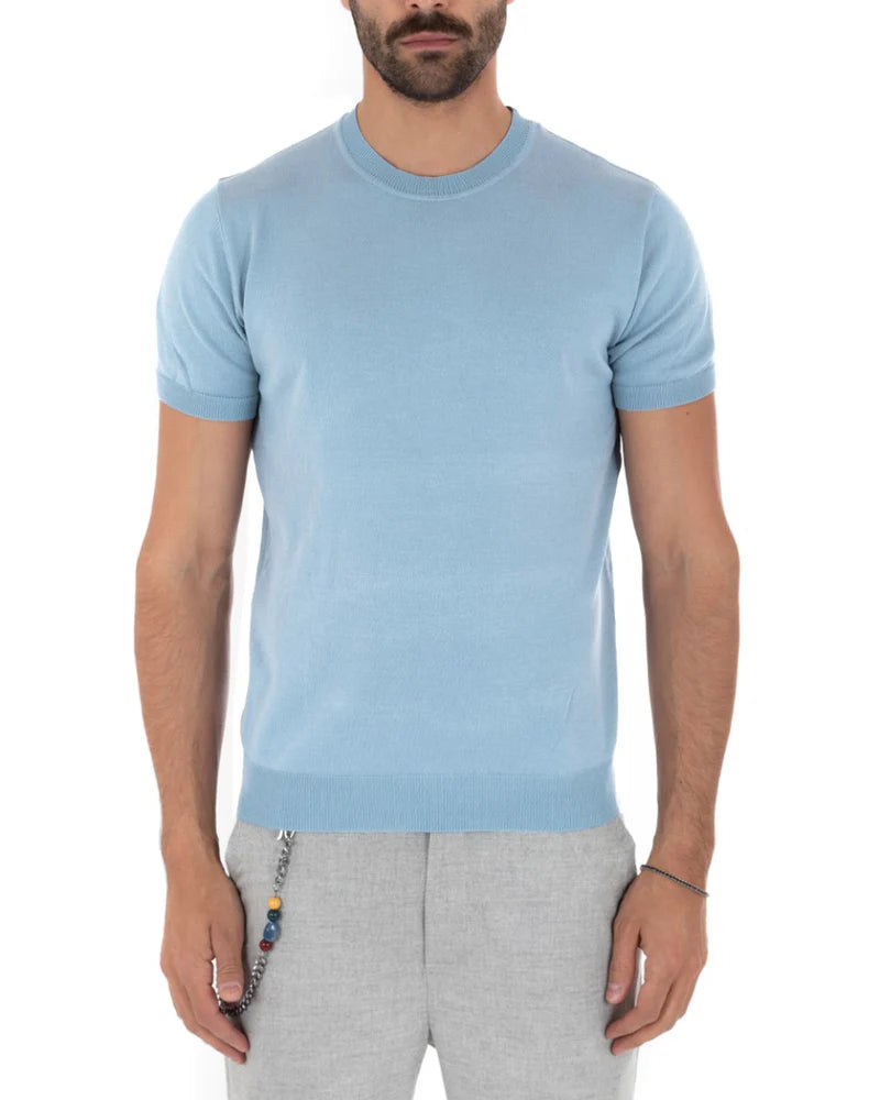 Louis | T-Shirt Homme à Manches Courtes et Col Rond