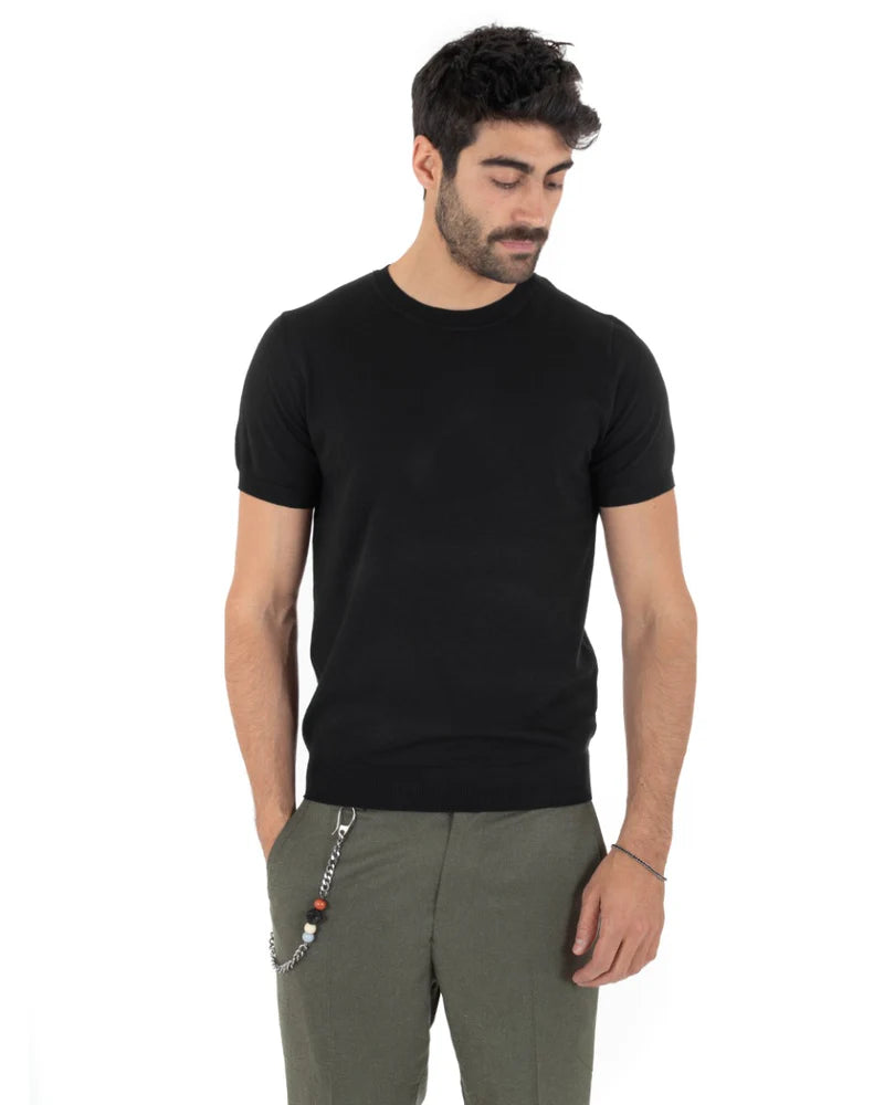 Louis | T-Shirt Homme à Manches Courtes et Col Rond