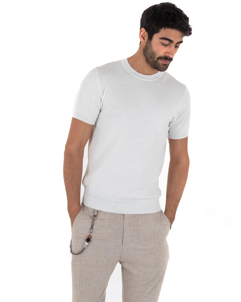Louis | T-Shirt Homme à Manches Courtes et Col Rond