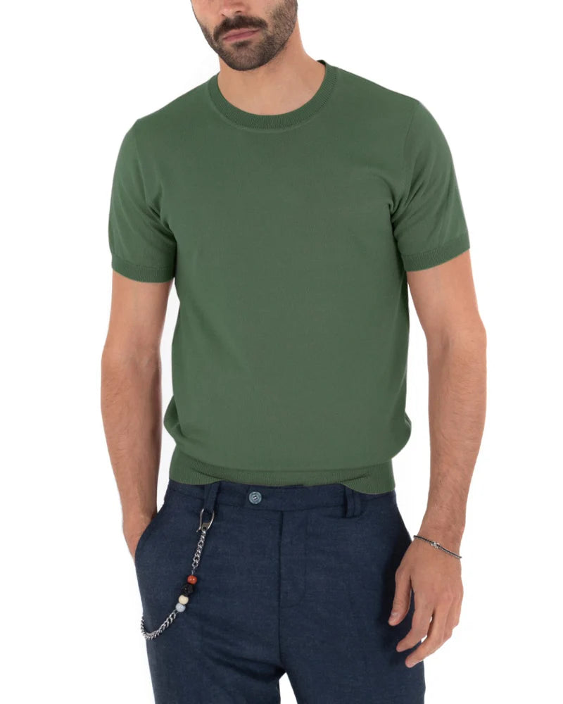 Louis | T-Shirt Homme à Manches Courtes et Col Rond