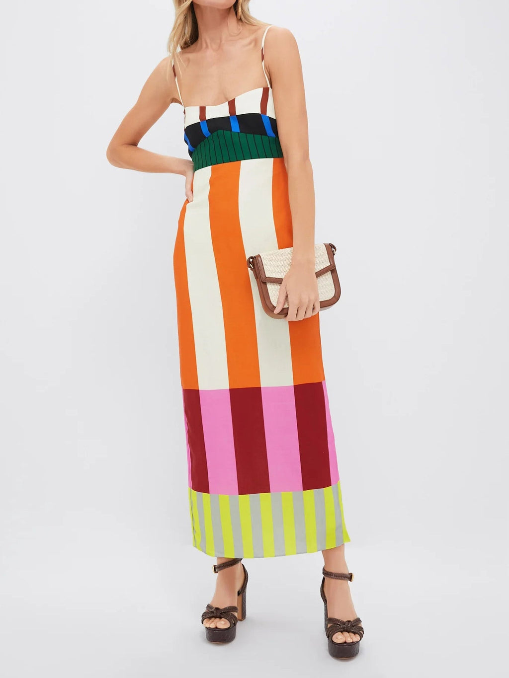 Paloma – Robe Maxi Colorée à Rayures